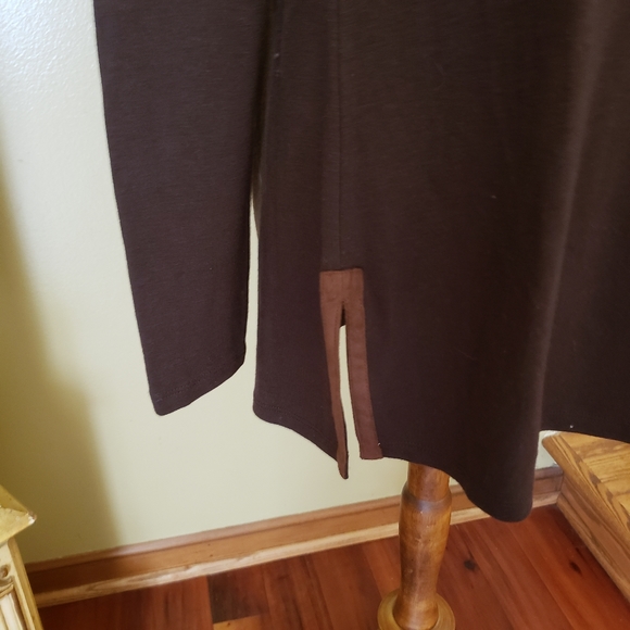 Lauren Ralph Lauren Pullover Top Faux Suede Trim - Picture 3 of 12